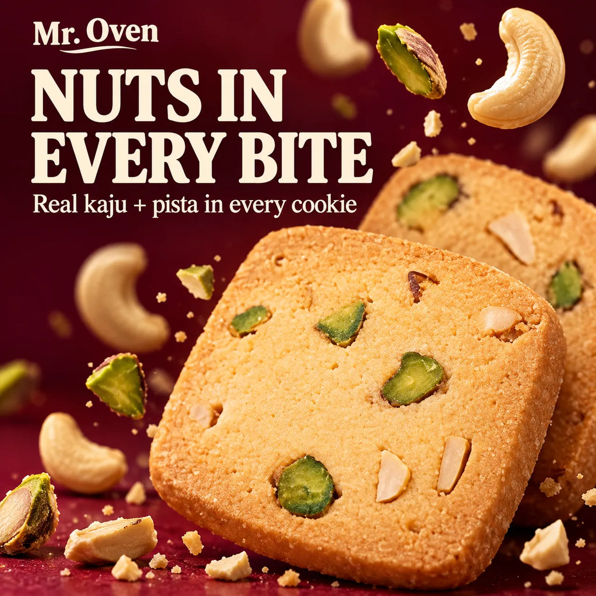 Atta Kaju Pista Desi Ghee Cookies