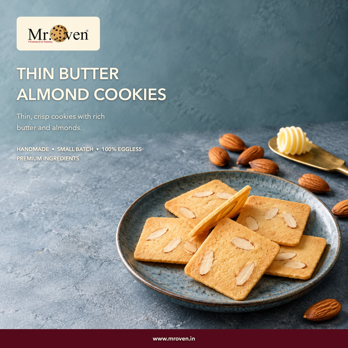 Thin Almond Butter Cookies