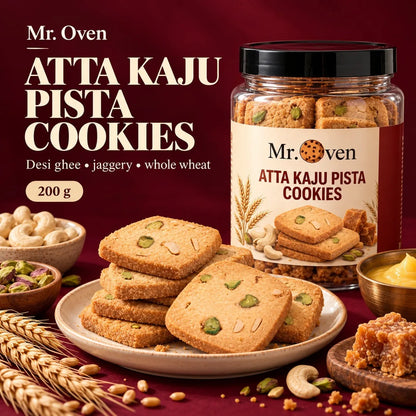 Atta Kaju Pista Desi Ghee Cookies
